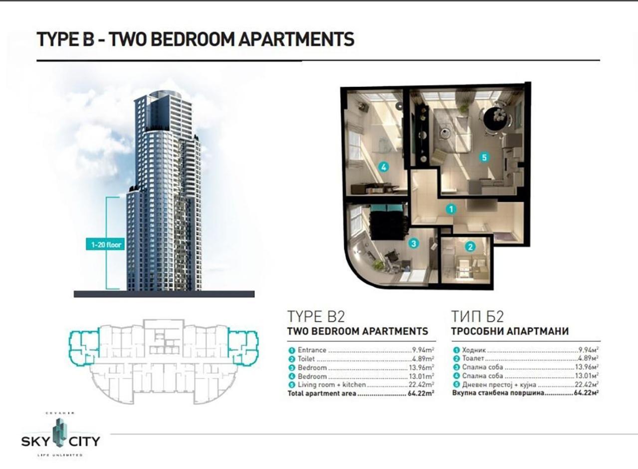 19Th & 18Th Floor Secure Apartments With Pool & Fitness & Parking Included In Price سكوبجي المظهر الخارجي الصورة